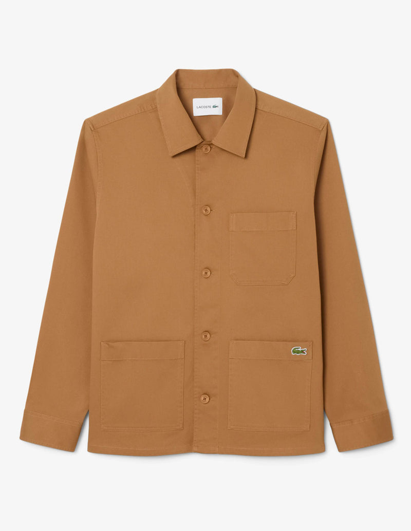 Sobrecamisa Lacoste de Pana Marrón Hombre
