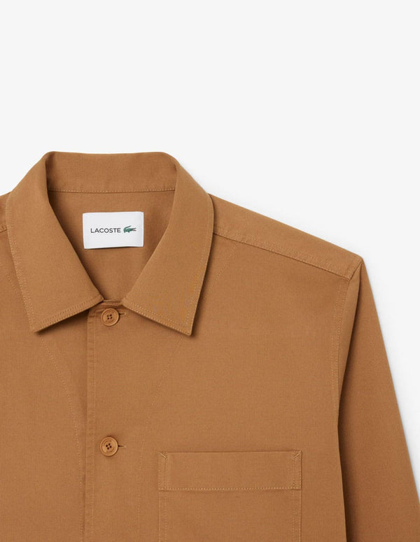 Sobrecamisa Lacoste de Pana Marrón Hombre
