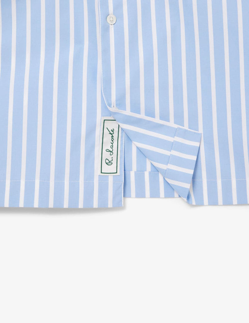 Camisa Lacoste de Rayas Azul Hombre