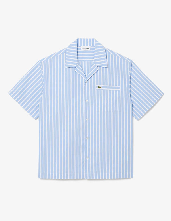 Camisa Lacoste de Rayas Azul Hombre