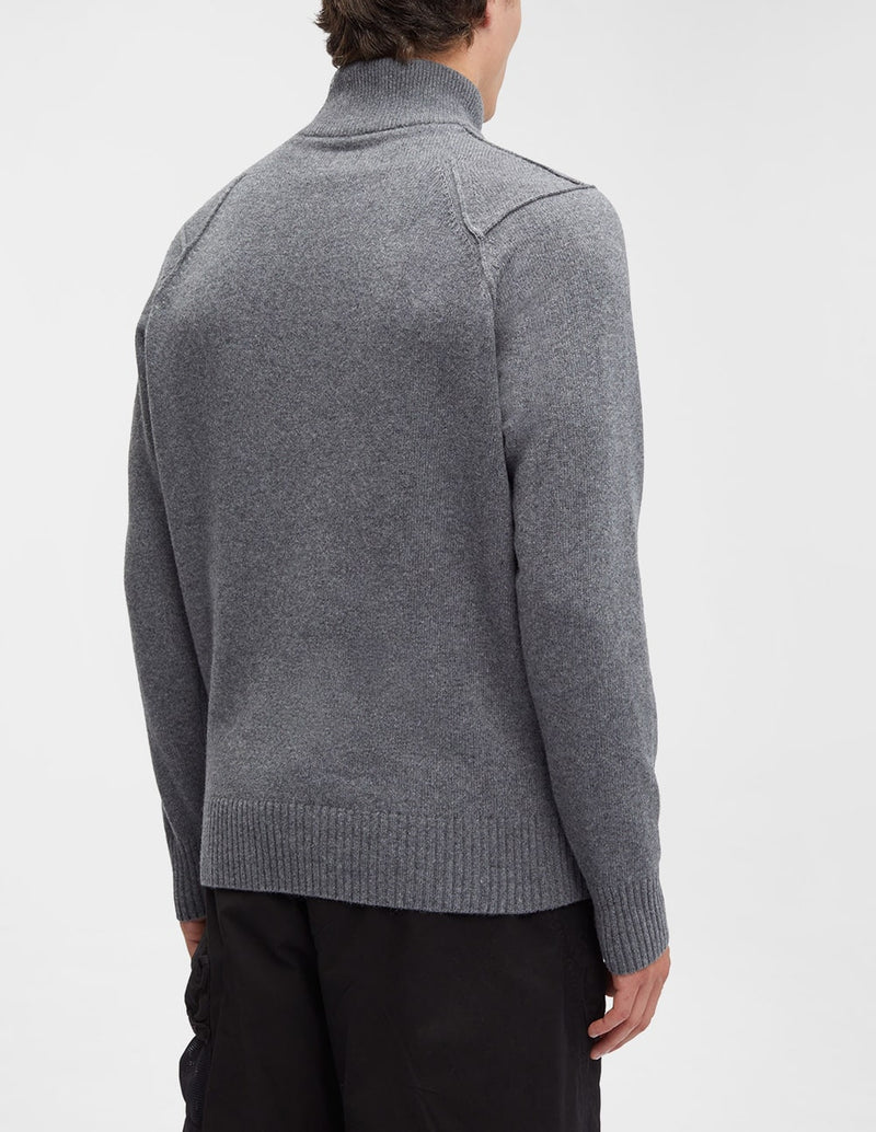 Jersey C.P. Company Lambswool Quarter Zipped Knit Gris Hombre