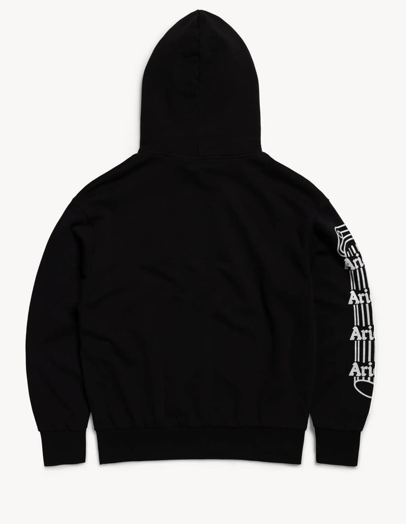 Sudadera con Capucha Aries Column Negra Unisex