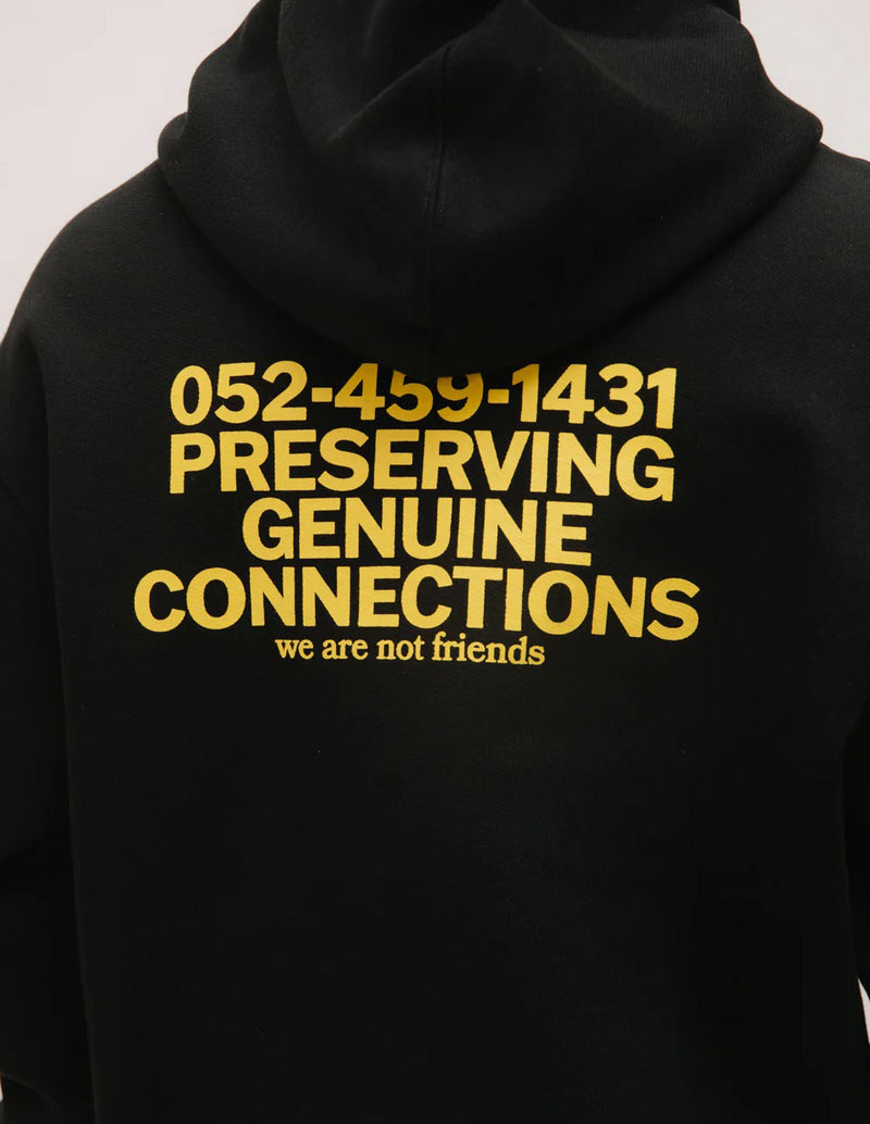 Sudadera con Capucha We Are Not Friends Connections Negra Hombre