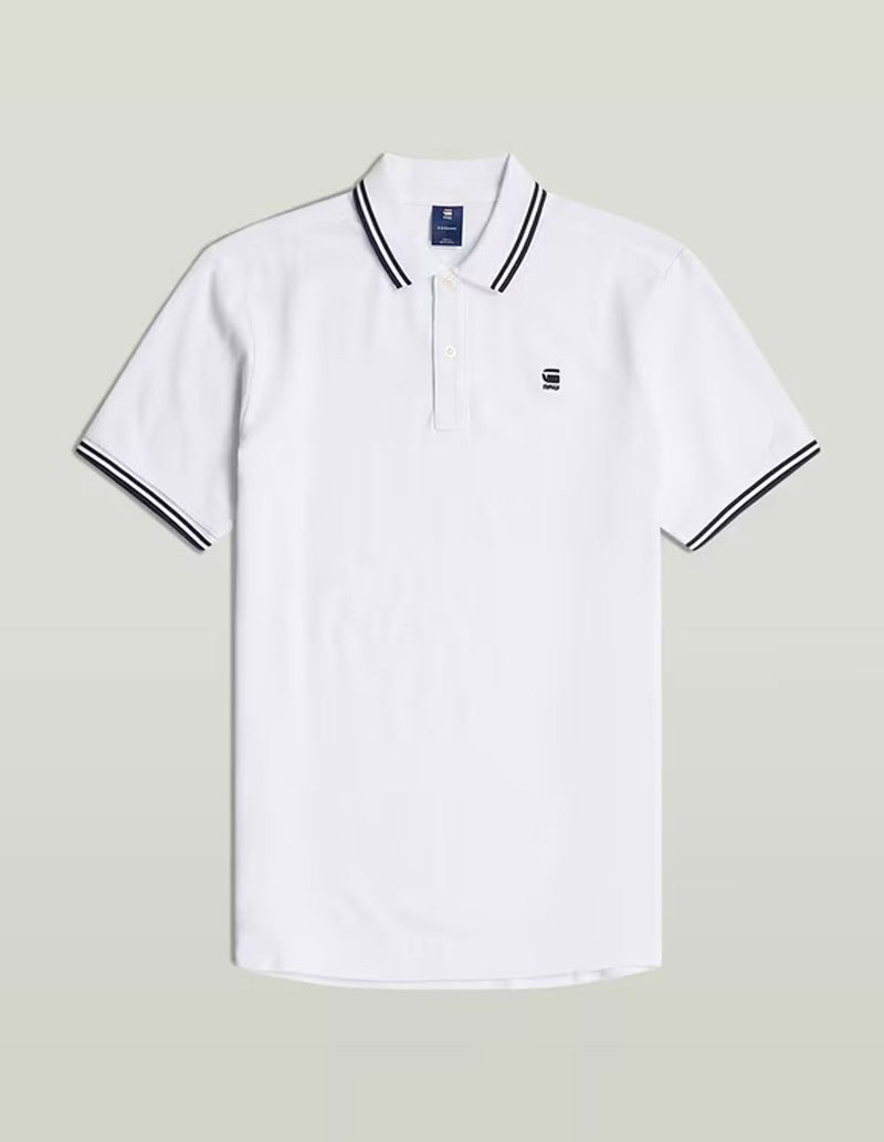 Polo G-Star Dunda Slim Stripe Blanco hombre