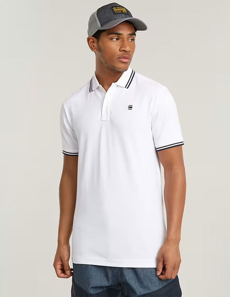 Polo G-Star Dunda Slim Stripe Blanco hombre