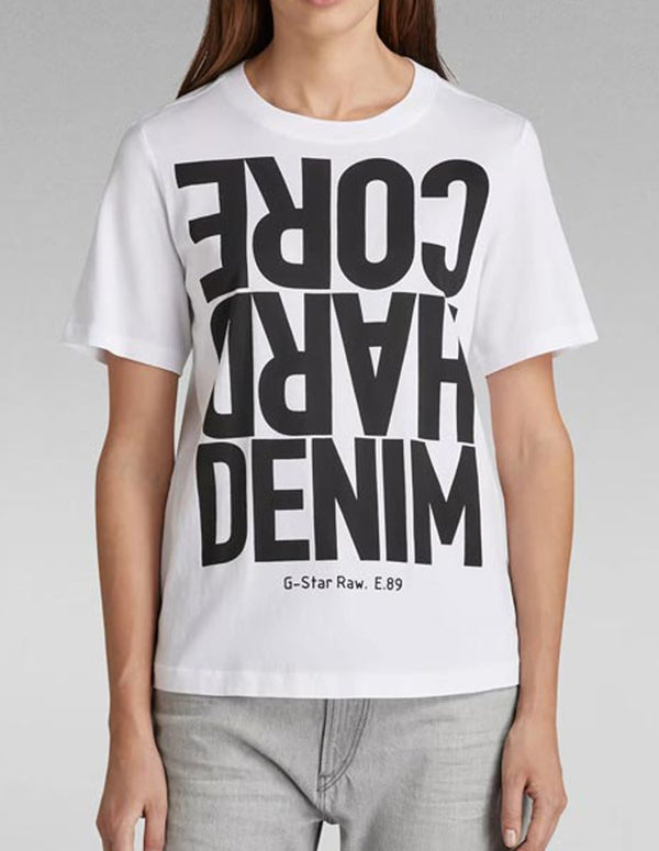 G-Star Hard Core Denim White Women's T-shirt