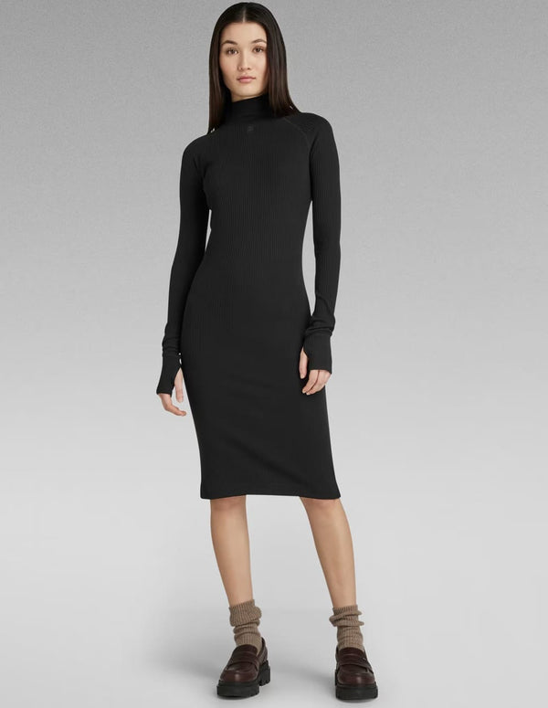 Vestido G-Star Rib Slim Negro Mujer