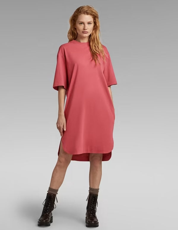 Vestido G-Star Tipo Camiseta Boxy U Rosa Mujer