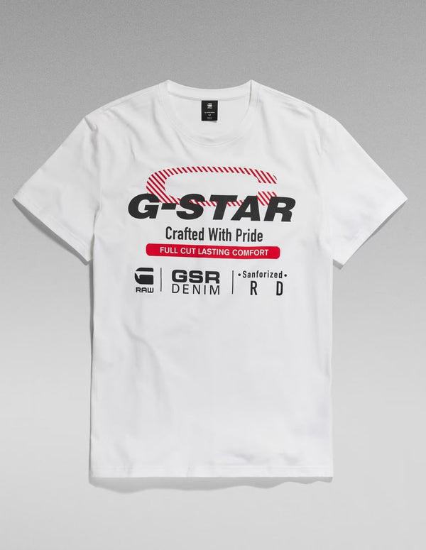 Camiseta G-Star Old Skool Originals Blanca Hombre