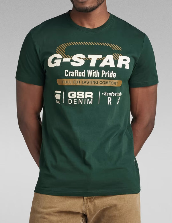 Camiseta G-Star Old Skool Originals Verde Hombre