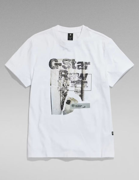 Camiseta G Star Raw logo grande