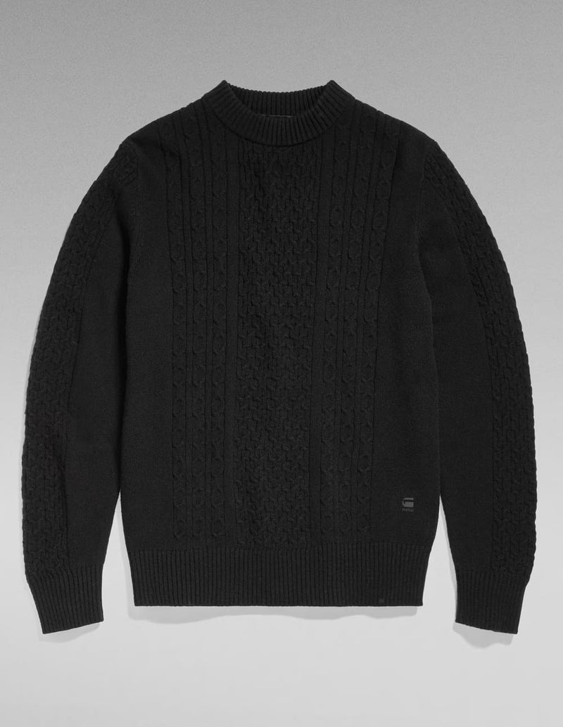 Jersey G-Star Cable Knitted Negro Hombre