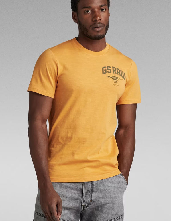 Camiseta G-Star Skeleton Dog Amarilla Hombre