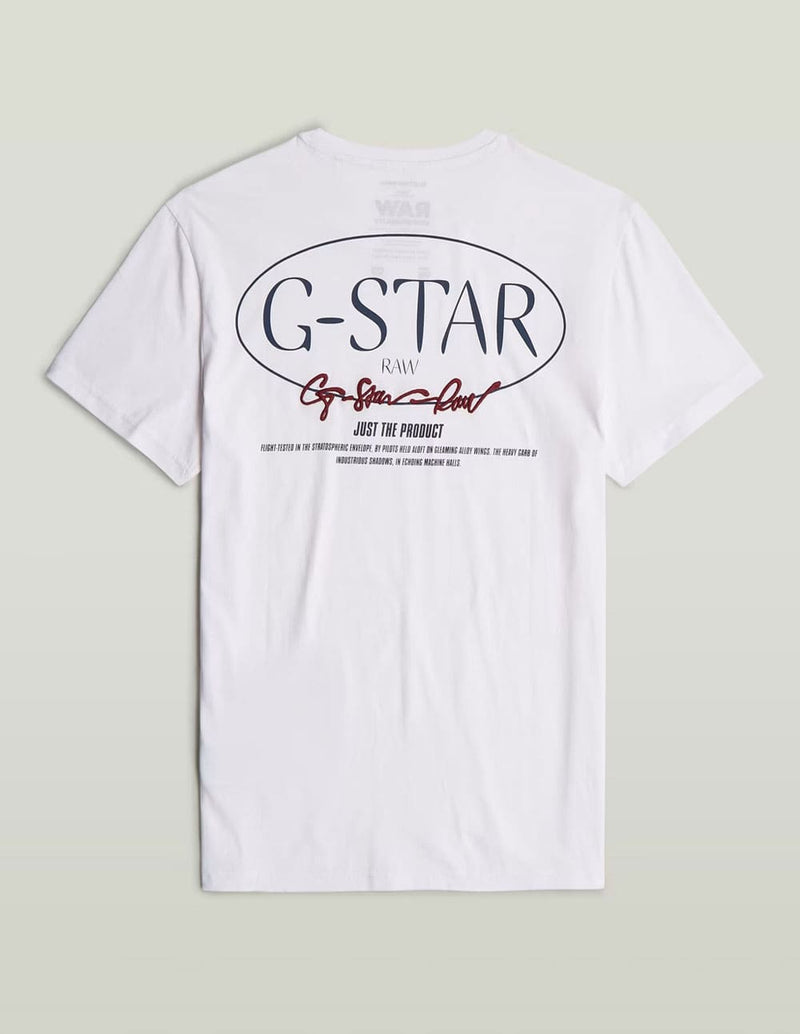 Camiseta G-Star Circle Back Graphic Blanca Hombre