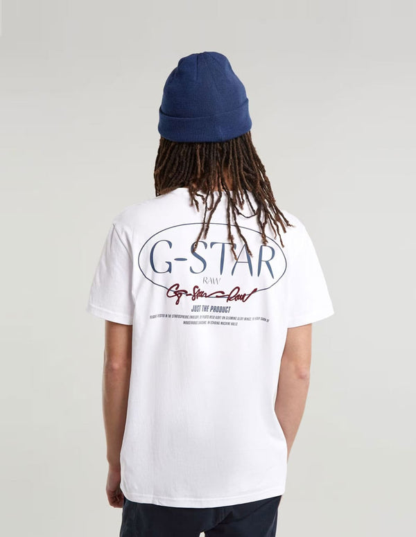 Camiseta G-Star Circle Back Graphic Blanca Hombre