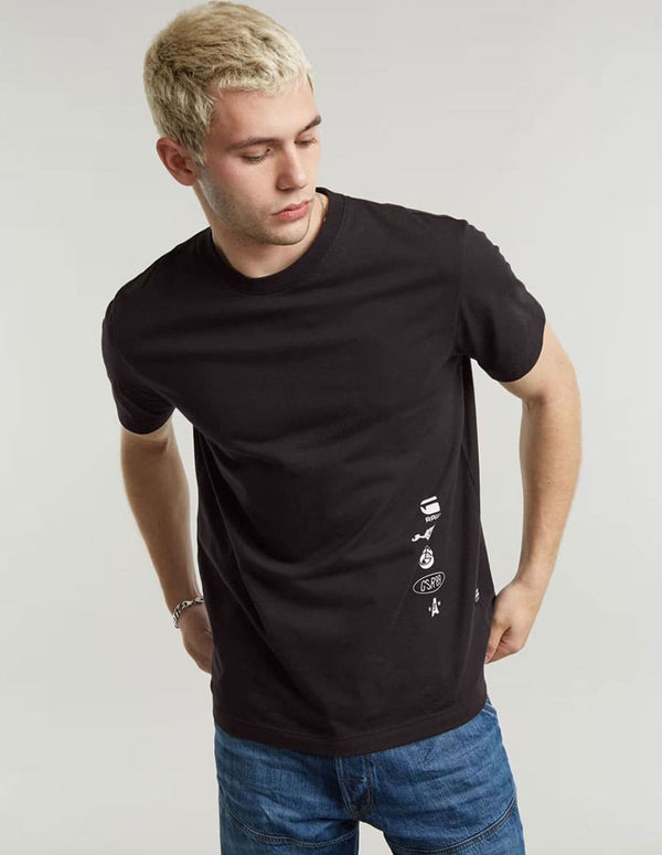 Camiseta G-Star Poster Back Graphic Negra Hombre