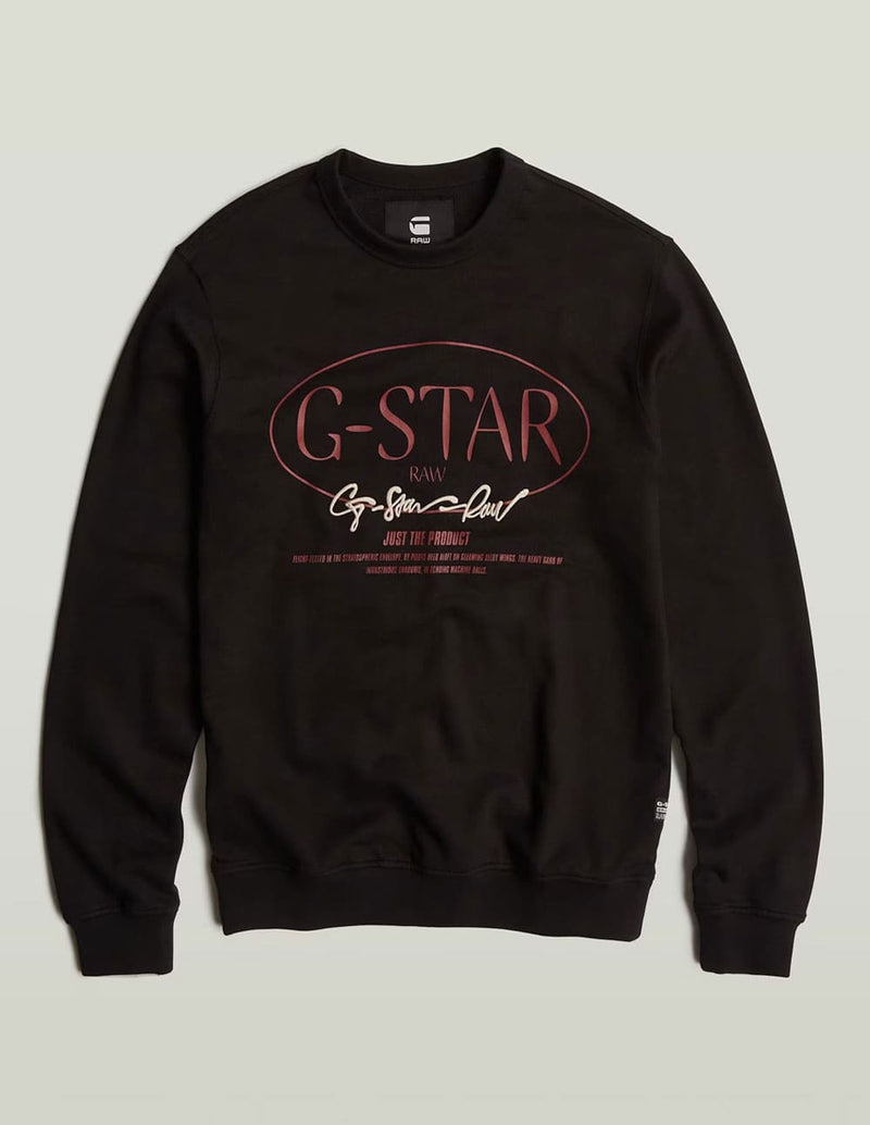 Sudadera G-Star Circle Graphic Negra Hombre