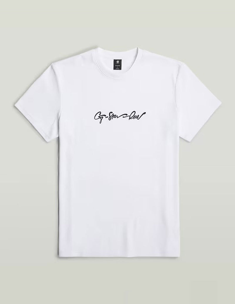 Camiseta G-Star G-Script Blanca Hombre