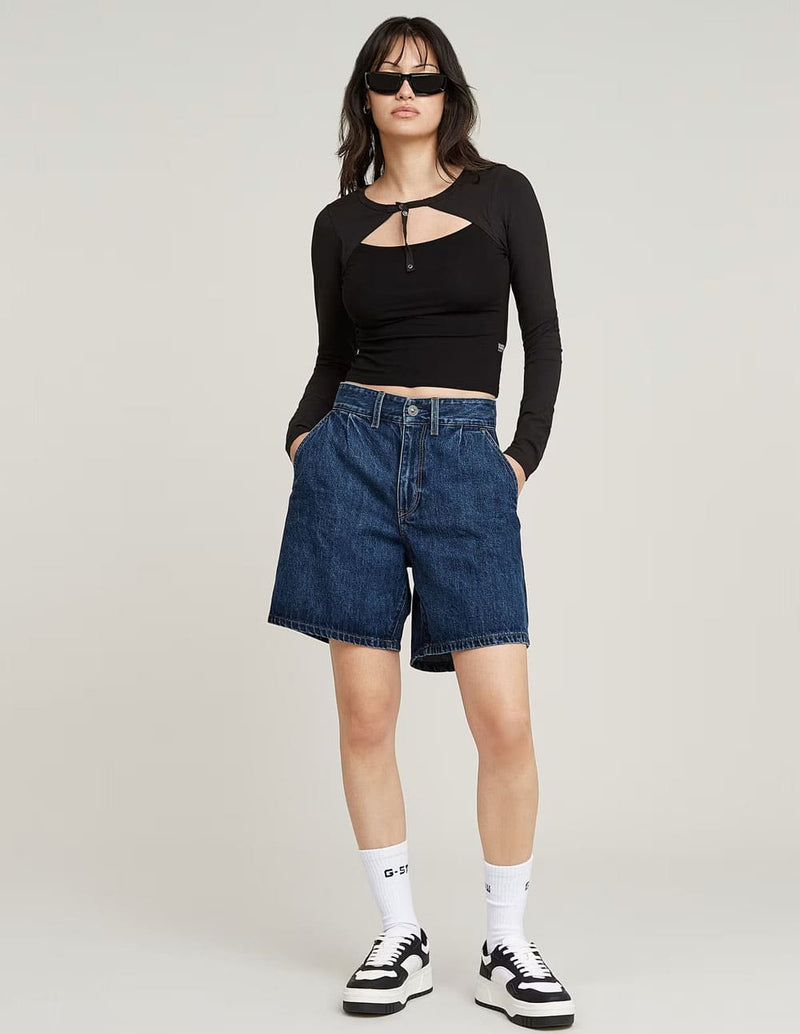 Pantalón Corto G-Star Barrel Utility Azul Mujer