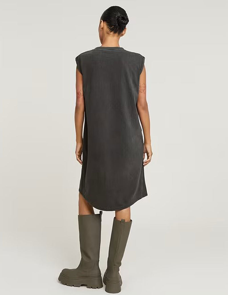 Vestido G-Star Seam Detaill Overdyed Loose Negro Mujer