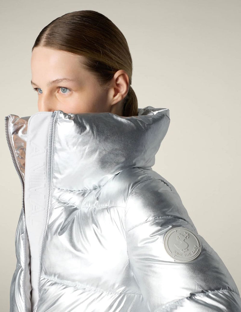 Plumas Save The Duck Gerda Plateado Mujer