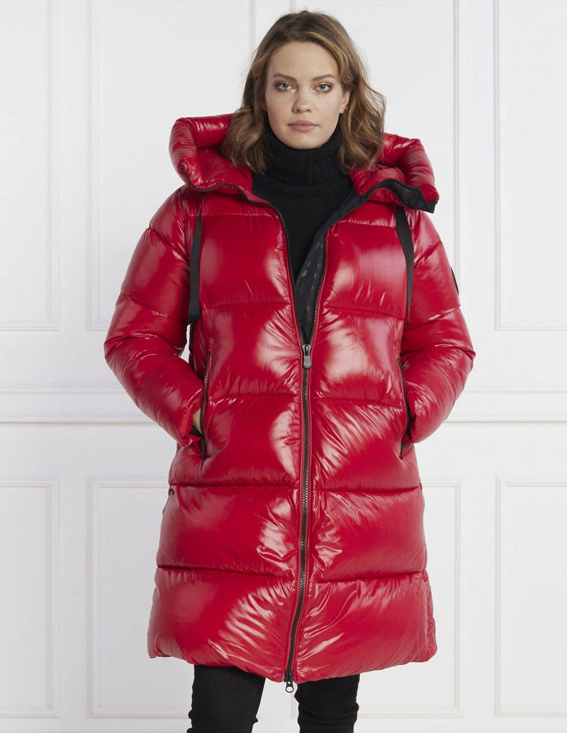 Plumas Largo Save The Duck Isabel Rojo Mujer