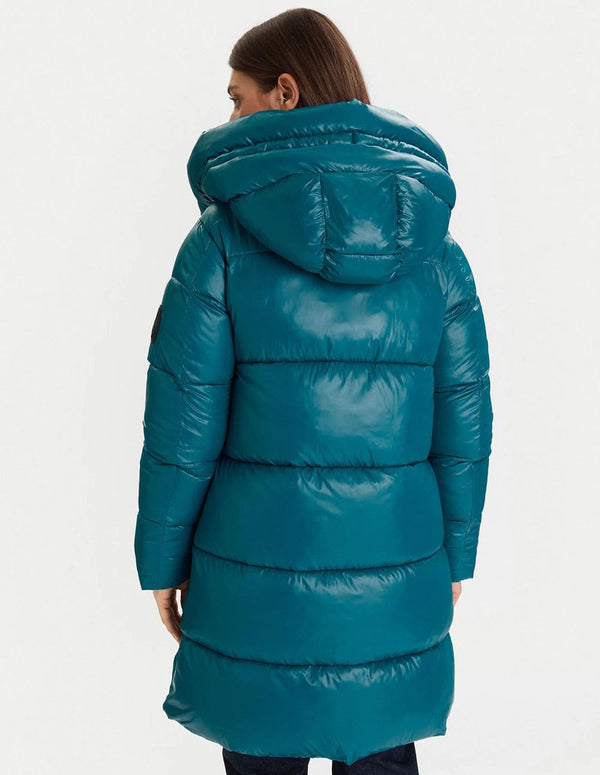 Plumas Largo Save The Duck Isabel Azul Mujer