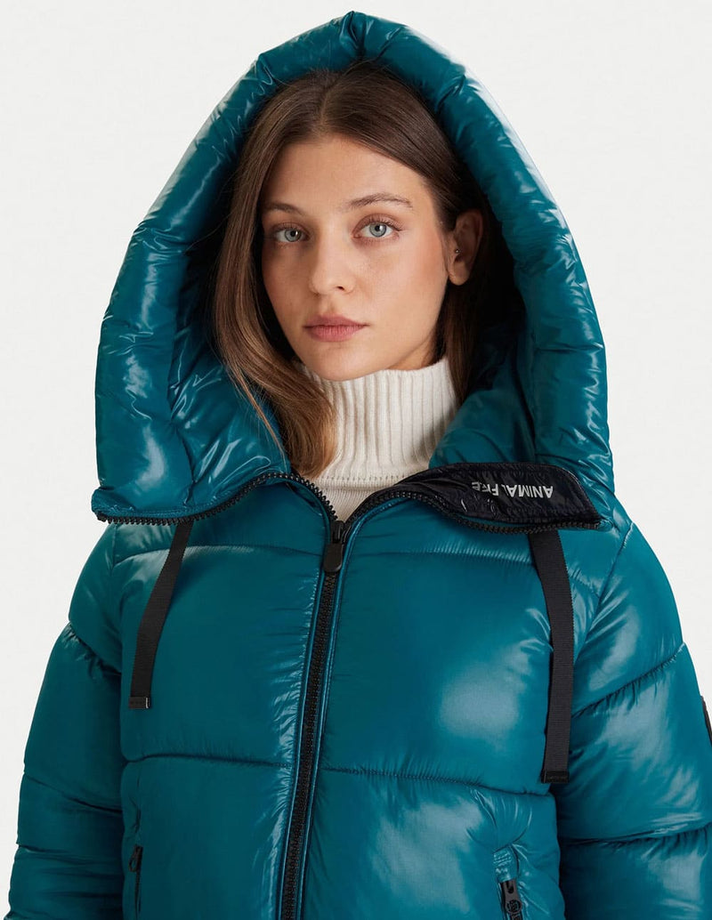 Plumas Largo Save The Duck Isabel Azul Mujer