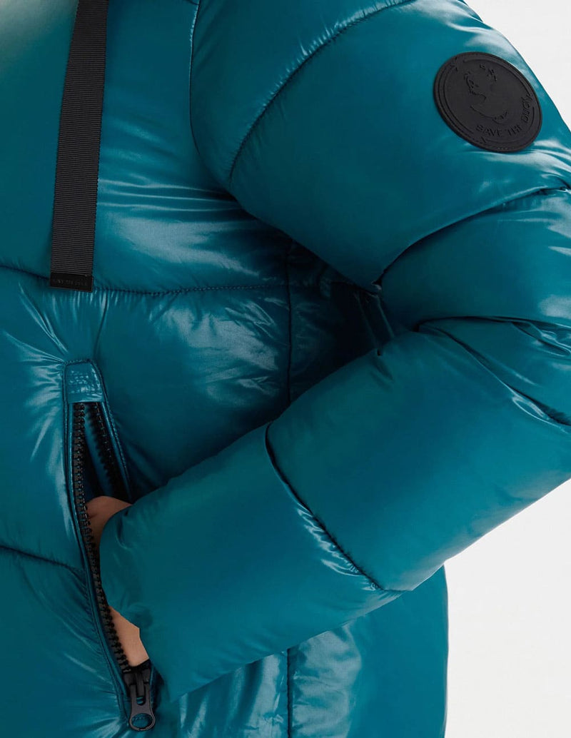 Plumas Largo Save The Duck Isabel Azul Mujer