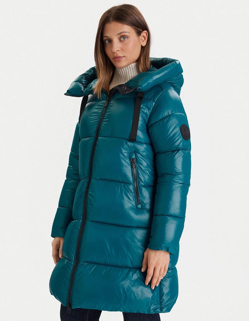 Plumas Largo Save The Duck Isabel Azul Mujer