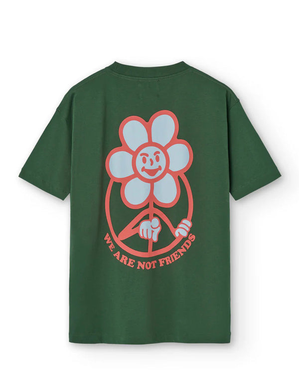 Camiseta We Are Not Friends Daisy Pyrenees Verde Hombre