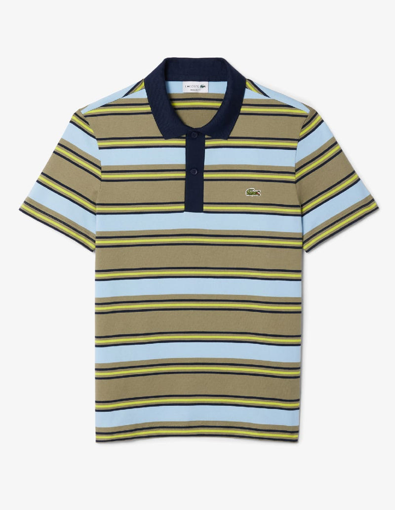 Polo Lacoste de Rayas con Logo Multicolor Hombre