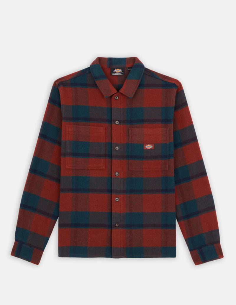 Camisa Dickies Coaling Roja y Azul Hombre