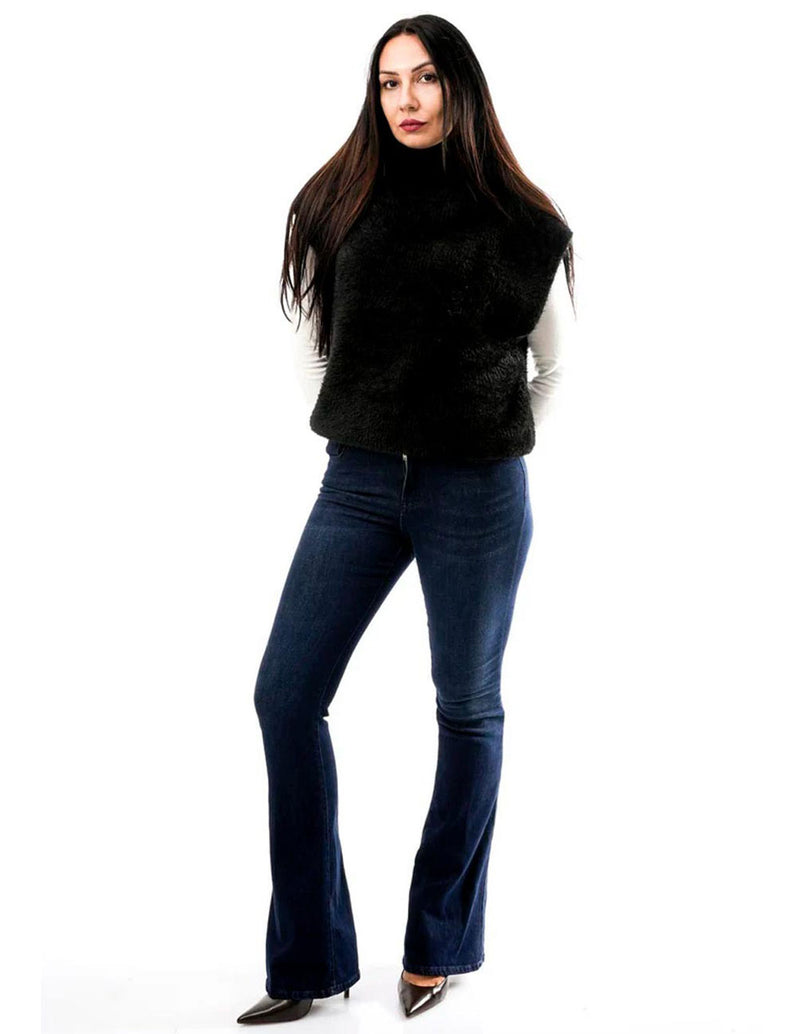 Jersey Replay sin Mangas Negro Mujer