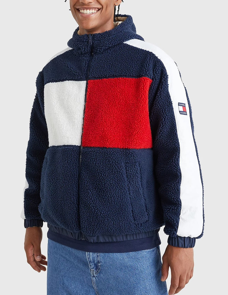 Chaqueta Sherpa Tommy Jeans Reversible Multicolor Hombre