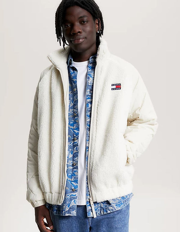 Chaqueta Tommy Jeans Sherpa Blanca Hombre