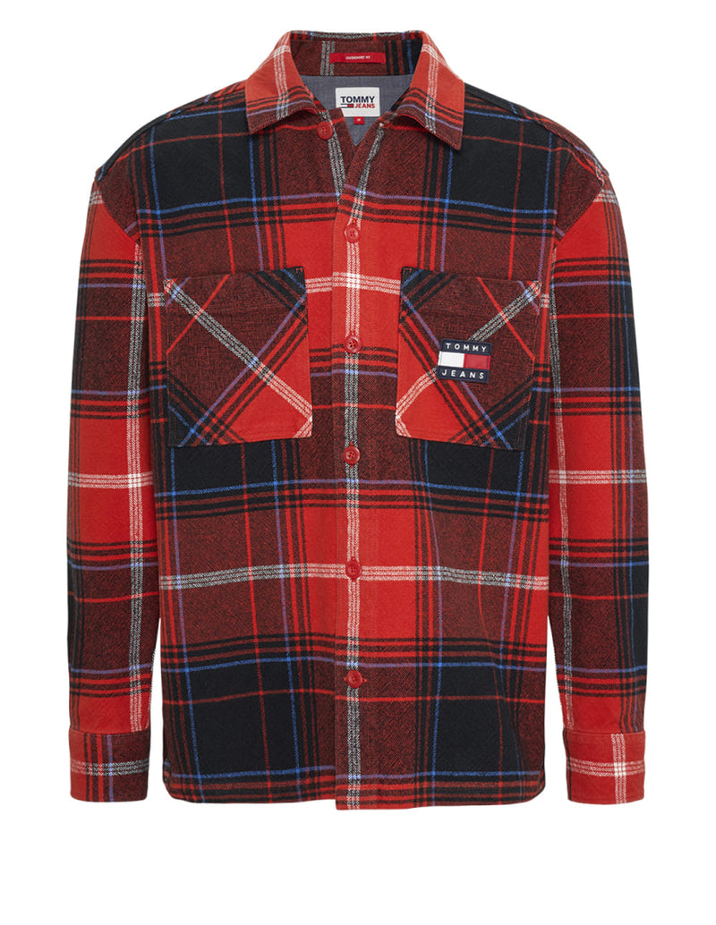 Camisa Tommy Jeans de Cuadros Roja Hombre