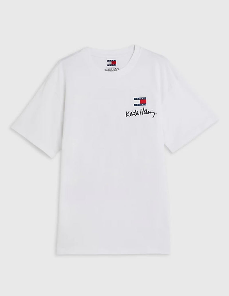 Camiseta Tommy Jeans x Keith Haring Dual Gender Blanca Unisex