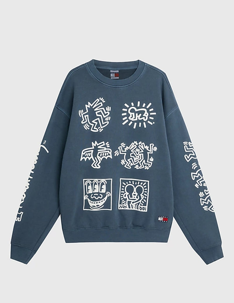 Sudadera Tommy Jeans x Keith Haring Dual Gender Azul Unisex