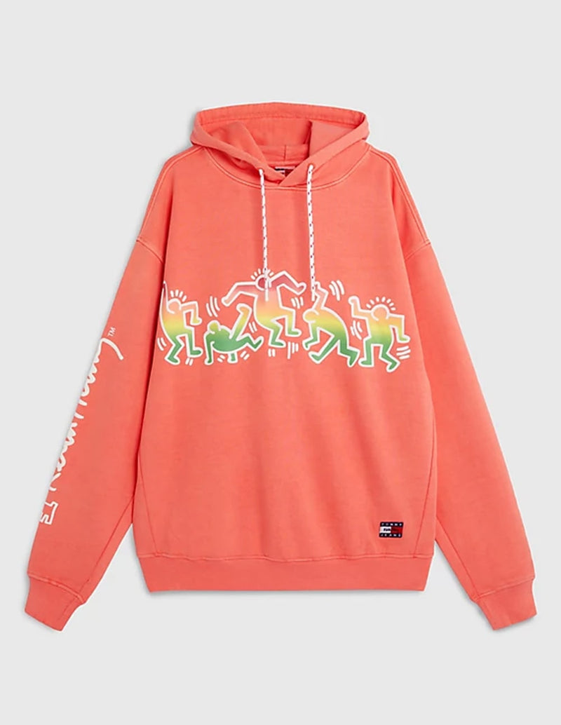 Sudadera con Capucha Tommy Jeans x Keith Haring Dual Gender Naranja Unisex