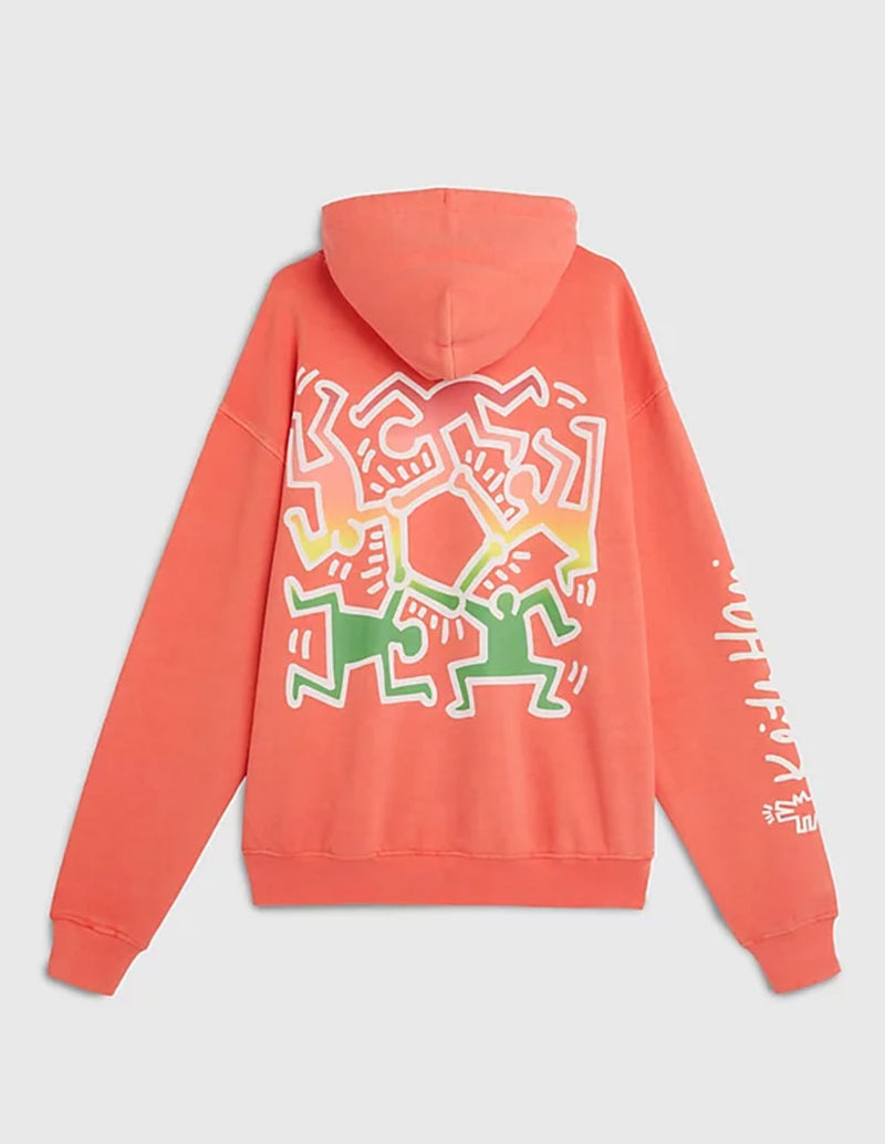 Sudadera con Capucha Tommy Jeans x Keith Haring Dual Gender Naranja Unisex