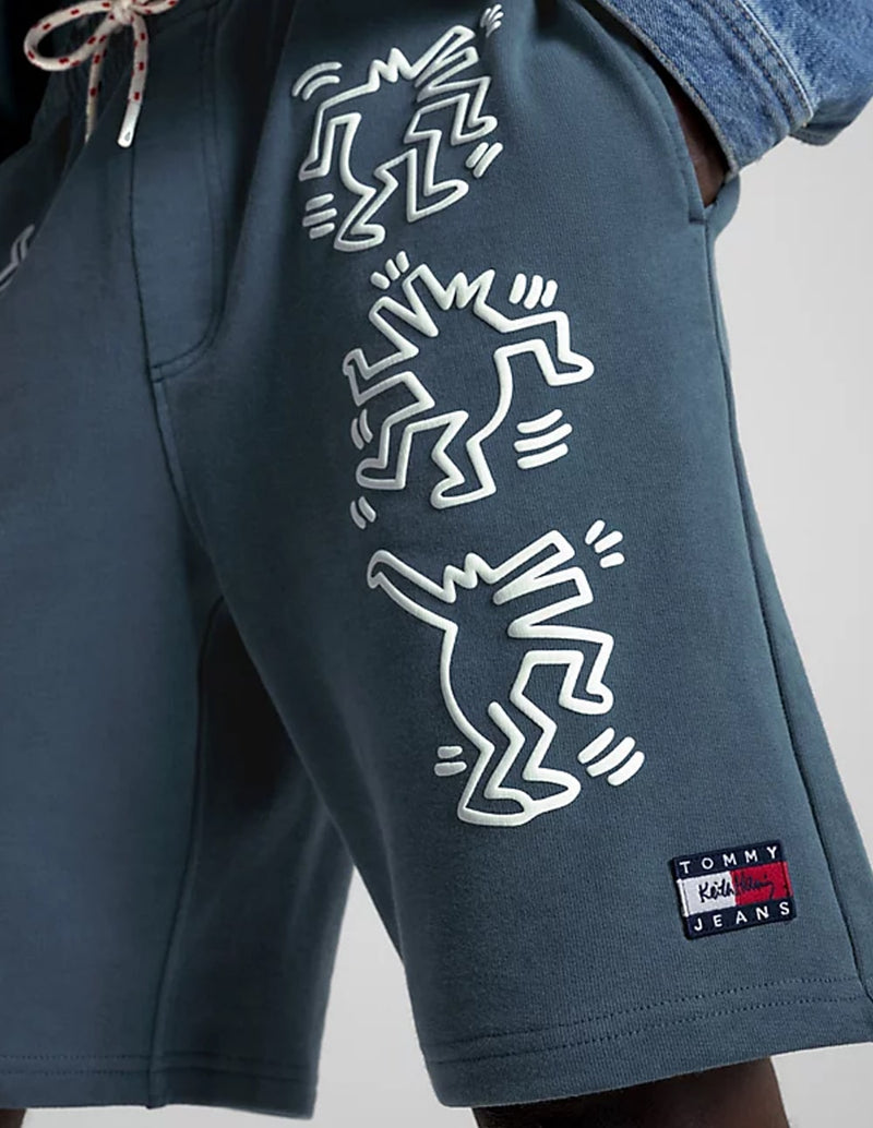 Pantalón Corto Tommy Jeans x Keith Haring Dual Gender Azul Unisex