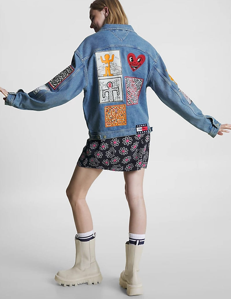 Chaqueta Vaquera Tommy Jeans x Keith Haring Dual Gender Azul Unisex