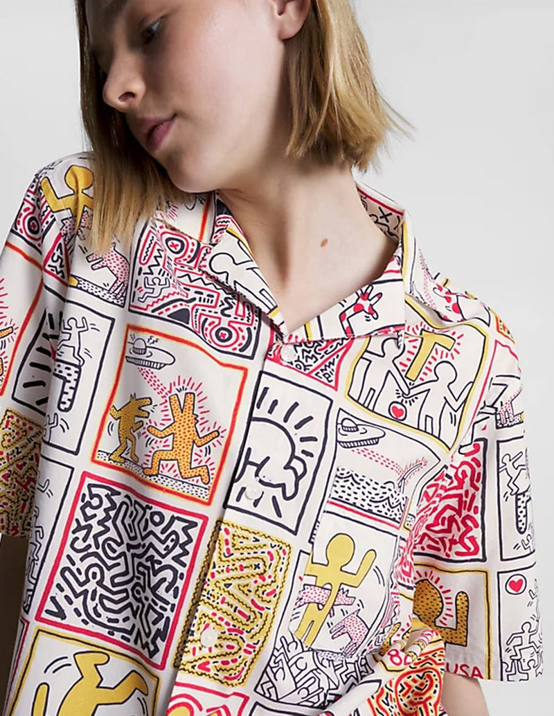 Tommy Jeans x Keith Haring One Man Show Print Dual Multicolor Unisex Shirt