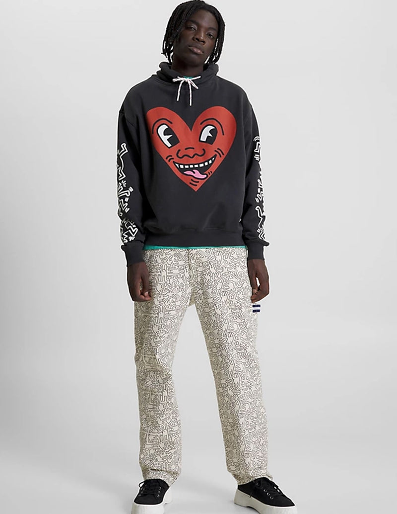 Tommy Jeans x Keith Haring Dancing Man Print Skater Trousers White Men