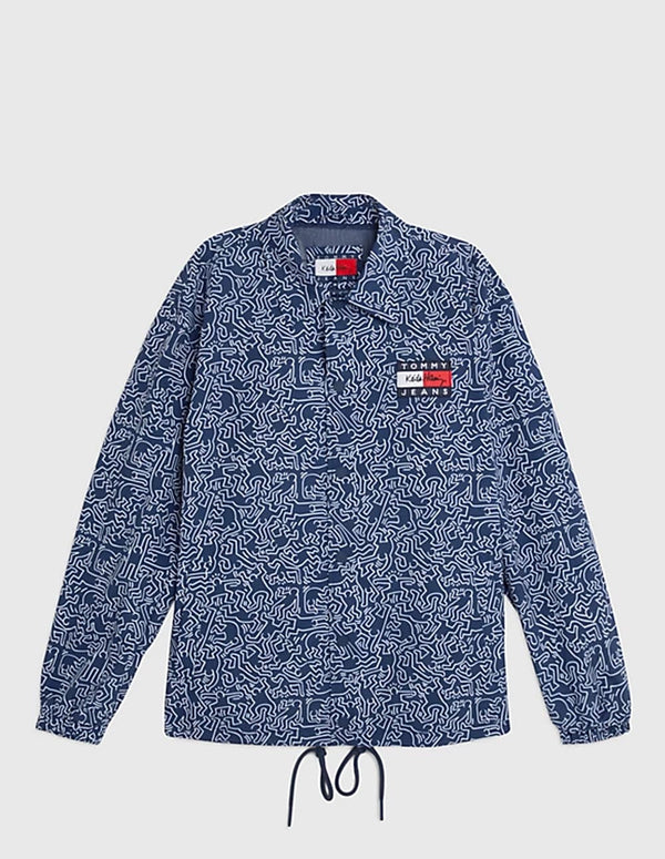 Chaqueta Tommy Jeans x Keith Haring Dancing Man Print Dual Gender Azul Unisex