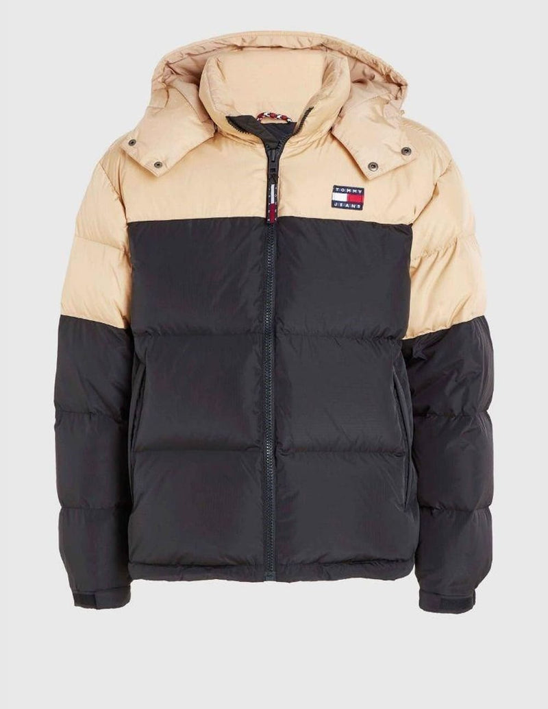 Anorak Tommy Jeans Alaska Negro y Beige Hombre