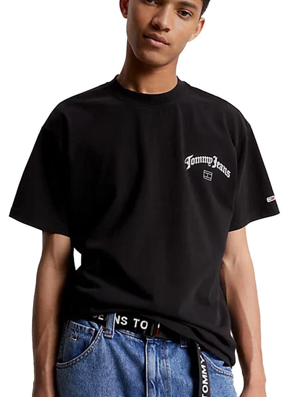 Camiseta Tommy Jeans con Logo Trasero Negra Hombre