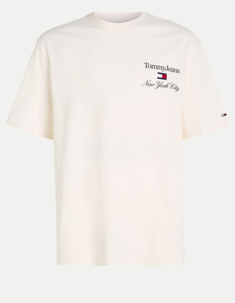 Camiseta Tommy Jeans con Logo Beige Hombre