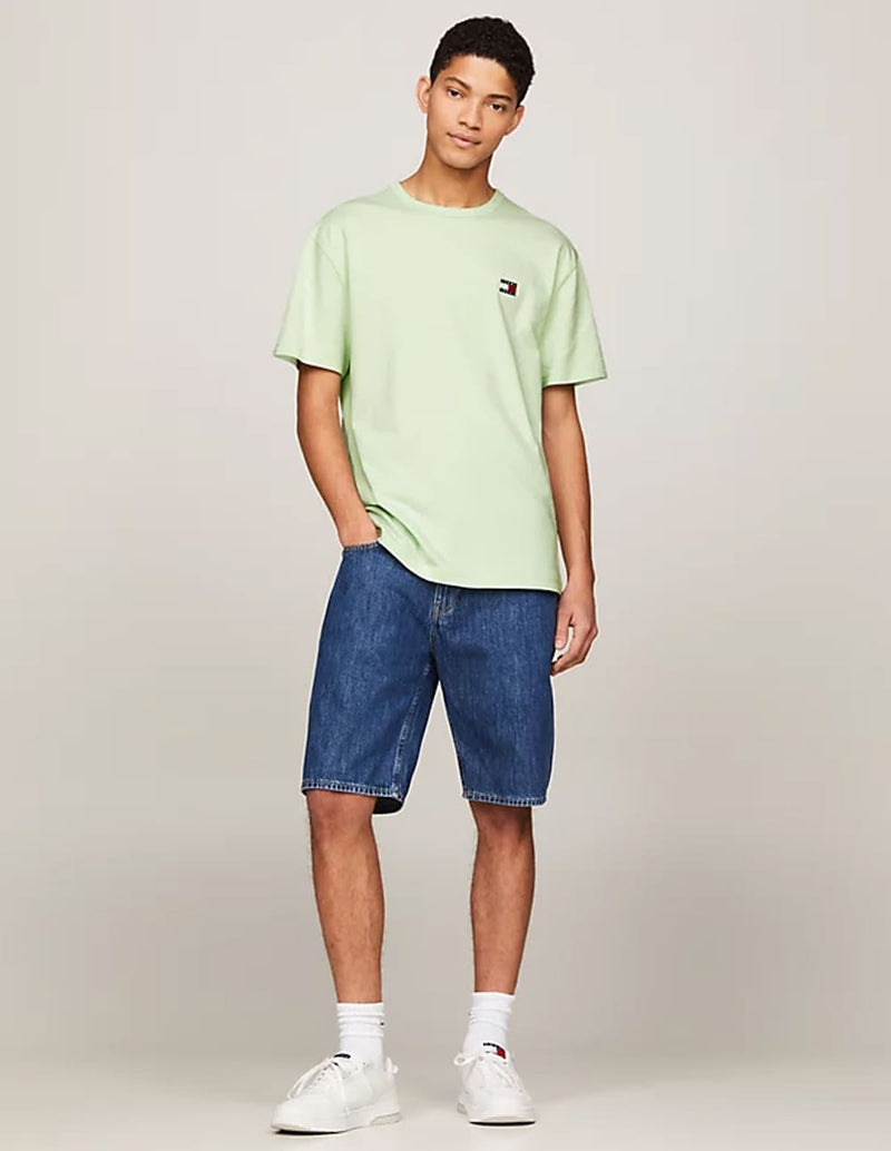 Camiseta Tommy Jeans con Parche Bordado Verde Hombre